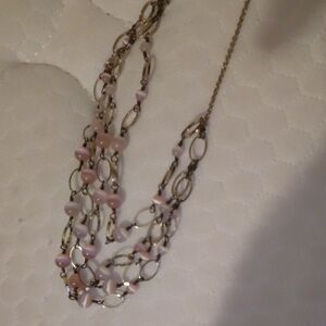 Elegant Gold and Pink Necklace